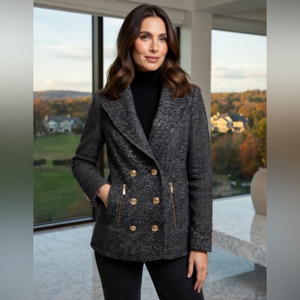 MICHAEL Michael Kors doubles breasted Peacock, Size Large